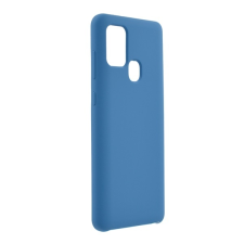 Gigapack Szilikon telefonvédő (matt, mikrofiber plüss karcolásmentesítő belső, prémium) SÖTÉTKÉK Samsung Galaxy A21s (SM-A217F) tok és táska