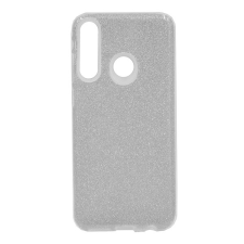 Gigapack Szilikon telefonvédő (műanyag belső, csillogó hátlap) EZÜST [Huawei Y6p] (5996457992485) mobiltelefon kellék