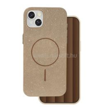 Gigapack Szilikon telefonvédő (műanyag hátlap, kameravédő, MagSafe, csillogó) BARNA (GP-171509) tok és táska