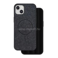 Gigapack Szilikon telefonvédő (műanyag hátlap, kameravédő, MagSafe, csillogó) FEKETE (GP-171526) tok és táska