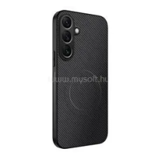 Gigapack Szilikon telefonvédő (műanyag hátlap, karbon minta, mágneses) FEKETE (GP-182307) tok és táska
