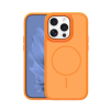 Gigapack Szilikon telefonvédő (műanyag hátlap, ütésállóság, légpárnás sarok, kameravédő, MagSafe) NARANCSSÁRGA Apple iPhone 15 Pro