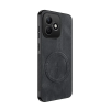 Gigapack Szilikon telefonvédő nappa bőr hátlap légpárnás sarok MagSafe Honor 600 Lite fekete GP-183599