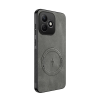 Gigapack Szilikon telefonvédő nappa bőr hátlap légpárnás sarok MagSafe Honor 600 Lite sötétszürke GP-183600