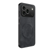 Gigapack Szilikon telefonvédő nappa bőr hátlap légpárnás sarok MagSafe Honor 600 Pro fekete GP-187175