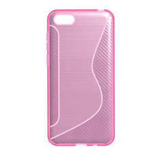 Gigapack Szilikon telefonvédő (S-line, karbon minta) RÓZSASZÍN [Honor 7S] (5996457803583) tok és táska