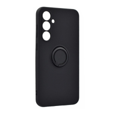 Gigapack Szilikon telefonvédő (tartógyűrű, mikrofiber plüss belső, mágneses, kameravédő) FEKETE tok és táska
