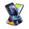 Gigapack Szilikon telefonvédő ultravékony kameravédő farkas minta Samsung Galaxy A57 5G fekete GP-183603