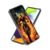 Gigapack Szilikon telefonvédő ultravékony kameravédő lángoló lovag minta Samsung A57 5G fekete GP-183605