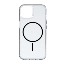 Gigapack Szilikon telefonvédő (ultravékony, műanyag hátlap, MagSafe, légpárnás sarok) FEKETE Apple iPhone 14 tok és táska