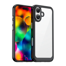 Gigapack Szilikon telefonvédő (ütésállóság, átlátszó hátlap) FEKETE Apple iPhone 17 tok és táska