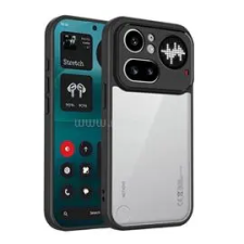 Gigapack Szilikon telefonvédő (ütésállóság, átlátszó hátlap) FEKETE (GP-184176) tok és táska