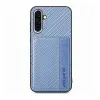 Gigapack Szilikon telefonvédő ütésállóság bőr hatású hátlap mágneses kitámasztó kártyatartó RFID karbon minta Samsung A36 5G sötétkék GP-183627