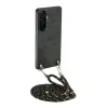 Gigapack Szilikon telefonvédő ütésállóság bőr hatású hátlap nyakpánt Samsung A57 5G fekete GP-183962