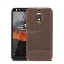 Gigapack Szilikon telefonvédő (ütésállóság, bőr hatású, szálcsiszolt) BARNA (GP-79555) tok és táska