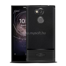 Gigapack Szilikon telefonvédő (ütésállóság, bőr hatású, szálcsiszolt) FEKETE (GP-76133) tok és táska