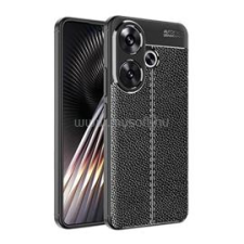 Gigapack Szilikon telefonvédő (ütésállóság, bőr hatású, varrás minta) FEKETE (GP-158600) tok és táska