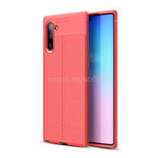 Gigapack Szilikon telefonvédő (ütésállóság, bőr hatású, varrás minta) PIROS (GP-90147) tok és táska