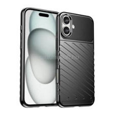 Gigapack Szilikon telefonvédő (ütésállóság, csíkos, dombor minta) FEKETE (GP-160136) tok és táska
