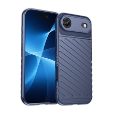 Gigapack Szilikon telefonvédő (ütésállóság, csíkos, dombor minta) SÖTÉTKÉK Apple iPhone 17 Air tok és táska