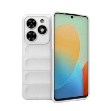 Gigapack Szilikon telefonvédő (ütésállóság, kameravédő, 3D) FEHÉR Tecno Spark 20C tok és táska