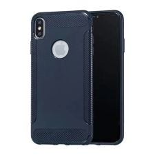 Gigapack Szilikon telefonvédő (ütésállóság, karbon minta, logó kivágás) SÖTÉTKÉK tok és táska