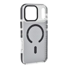 Gigapack Szilikon telefonvédő (ütésállóság, légpárnás sarok, karbon minta, wireless, MagSafe) FEKETE (GP-176041) tok és táska