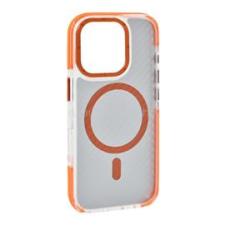 Gigapack Szilikon telefonvédő (ütésállóság, légpárnás sarok, karbon minta, wireless, MagSafe) NARANCSSÁRGA (GP-179732) tok és táska