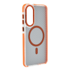 Gigapack Szilikon telefonvédő (ütésállóság, légpárnás sarok, karbon minta, wireless, MagSafe) NARANCSSÁRGA Samsung Galaxy S25 Edge (SM-S937)