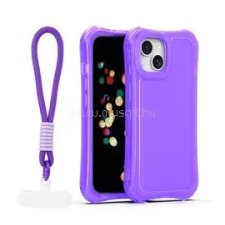 Gigapack Szilikon telefonvédő (ütésállóság, légpárnás sarok, műanyag hátlap + kézpánt) LILA (GP-187354) tok és táska