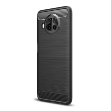 Gigapack Szilikon telefonvédő (ütésállóság, légpárnás sarok, szálcsiszolt, karbon minta) FEKETE tok és táska