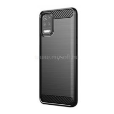 Gigapack Szilikon telefonvédő (ütésállóság, légpárnás sarok, szálcsiszolt, karbon minta) FEKETE (GP-103136) tok és táska