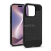 Gigapack Szilikon telefonvédő (ütésállóság, légpárnás sarok, szálcsiszolt, karbon minta) FEKETE (GP-160158)