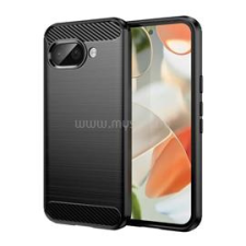 Gigapack Szilikon telefonvédő (ütésállóság, légpárnás sarok, szálcsiszolt, karbon minta) FEKETE (GP-168488) tok és táska