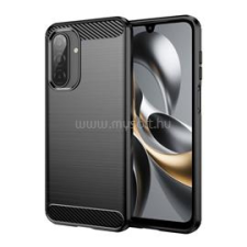 Gigapack Szilikon telefonvédő (ütésállóság, légpárnás sarok, szálcsiszolt, karbon minta) FEKETE (GP-172581) tok és táska