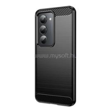 Gigapack Szilikon telefonvédő (ütésállóság, légpárnás sarok, szálcsiszolt, karbon minta) FEKETE (GP-174589) tok és táska