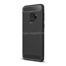 Gigapack Szilikon telefonvédő (ütésállóság, légpárnás sarok, szálcsiszolt, karbon minta) FEKETE (GP-74484) tok és táska
