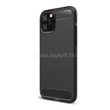 Gigapack Szilikon telefonvédő (ütésállóság, légpárnás sarok, szálcsiszolt, karbon minta) FEKETE (GP-90171) tok és táska