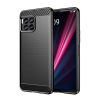 Gigapack Szilikon telefonvédő (ütésállóság, légpárnás sarok, szálcsiszolt, karbon minta) FEKETE T Phone 2 Pro 5G