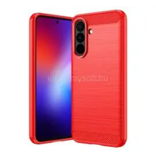 Gigapack Szilikon telefonvédő (ütésállóság, légpárnás sarok, szálcsiszolt, karbon minta) PIROS (GP-191125) tok és táska