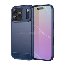 Gigapack Szilikon telefonvédő (ütésállóság, légpárnás sarok, szálcsiszolt, karbon minta) SÖTÉTKÉK (GP-173688) tok és táska