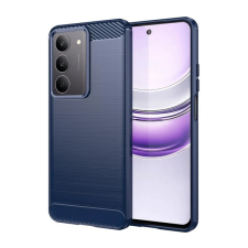 Gigapack Szilikon telefonvédő (ütésállóság, légpárnás sarok, szálcsiszolt, karbon minta) SÖTÉTKÉK Realme C75 4G tok és táska