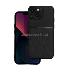 Gigapack Szilikon telefonvédő (ütésállóság, mágneses, bőr hatású hátlap, csíkos) FEKETE (GP-115168) tok és táska