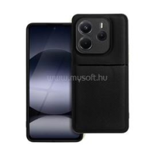 Gigapack Szilikon telefonvédő (ütésállóság, mágneses, bőr hatású hátlap, csíkos) FEKETE (GP-167563) tok és táska