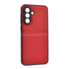 Gigapack Szilikon telefonvédő (ütésállóság, mágneses, bőr hatású hátlap, csíkos) PIROS (GP-166435) tok és táska