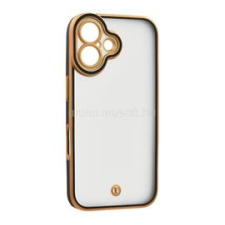 Gigapack Szilikon telefonvédő (ütésállóság, matt, műanyag hátlap, kameravédő) ARANY/FEKETE (GP-177574) tok és táska