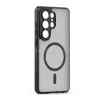 Gigapack Szilikon telefonvédő (ütésállóság, matt, műanyag hátlap, kameravédő, MagSafe) FEKETE (GP-187865)