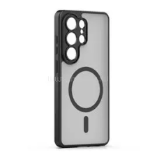 Gigapack Szilikon telefonvédő (ütésállóság, matt, műanyag hátlap, kameravédő, MagSafe) FEKETE (GP-187865) tok és táska
