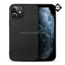 Gigapack Szilikon telefonvédő (valódi bőr bevonat) FEKETE (GP-101219) tok és táska