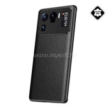 Gigapack Szilikon telefonvédő (valódi bőr bevonat) FEKETE (GP-107281) tok és táska